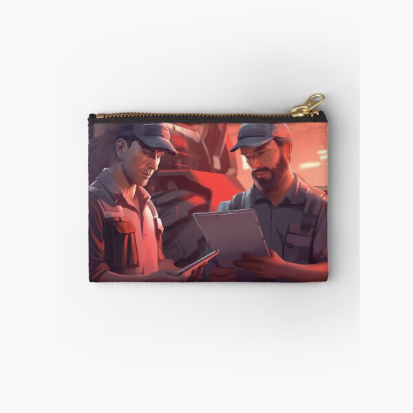Item preview, Two tractor drivers inspect an information tablet designed and sold by isBotStore.