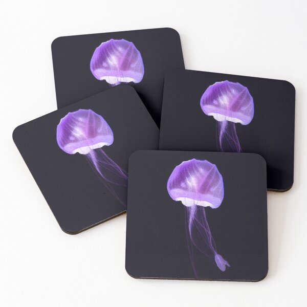 Item preview, Purple jelly fish in dark water. Image created using geometric shapes designed and sold by EdgyEdgeArt.
