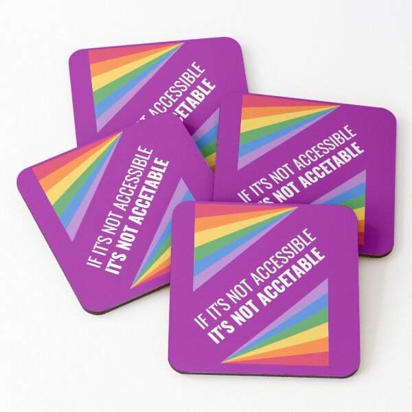Item preview, if it's not accessible, it is not acceptable, Disability Pride designed and sold by InnovativeGFX.