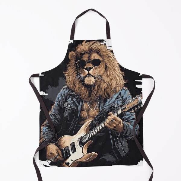 Item preview, Majestic Cool Lion as a Rock and Roll Guitarist designed and sold by LOT7Clothing.
