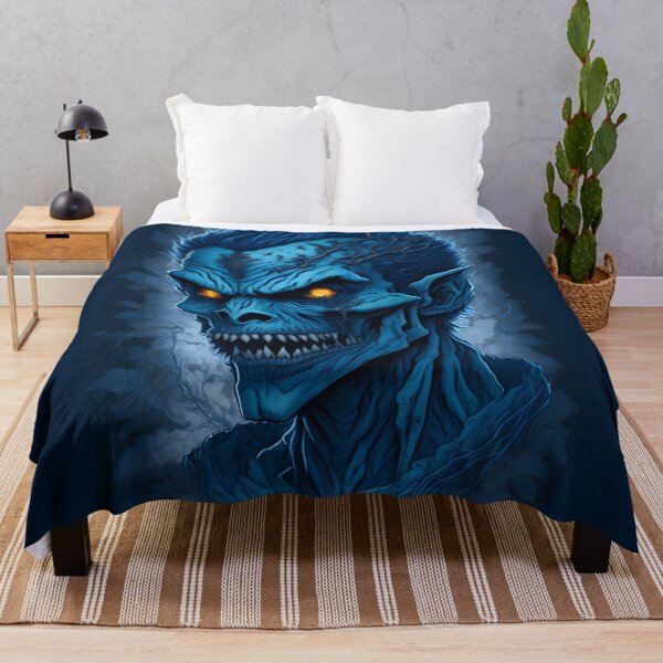 Item preview, Blue Zombie Monster Misty Background designed and sold by ZanyPaintbrush.
