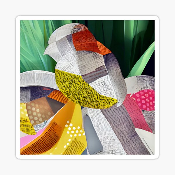 Item preview, Abstract Bird Collage  designed and sold by Dana Roper.