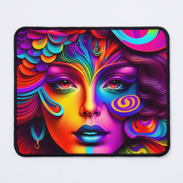 Item preview, Colorful Psychedelic Woman Portrait | Psychedelic Style | Creative Psychedelic Art | gift idea | AI art designed and sold by RPDesigns91.