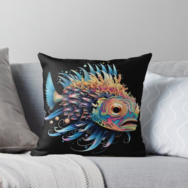 Item preview, Psychedelic Crazy Piranha: Aquatic Frenzy designed and sold by PsyCloth.
