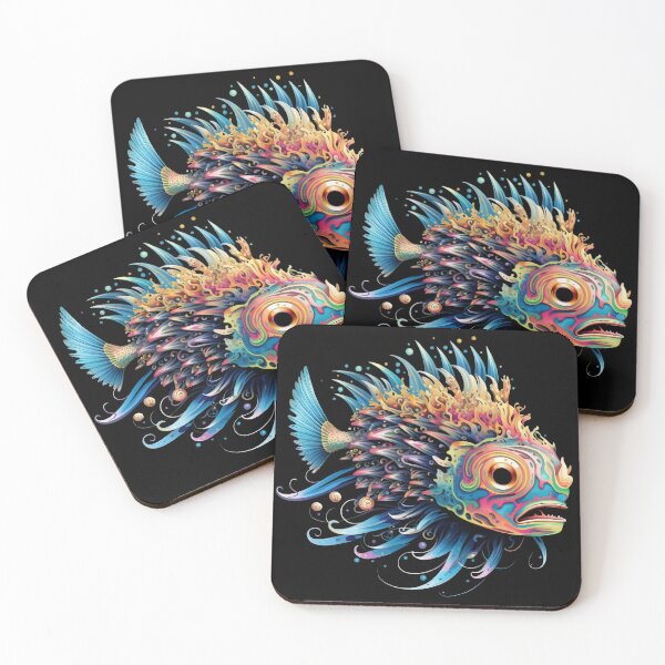 Item preview, Psychedelic Crazy Piranha: Aquatic Frenzy designed and sold by PsyCloth.