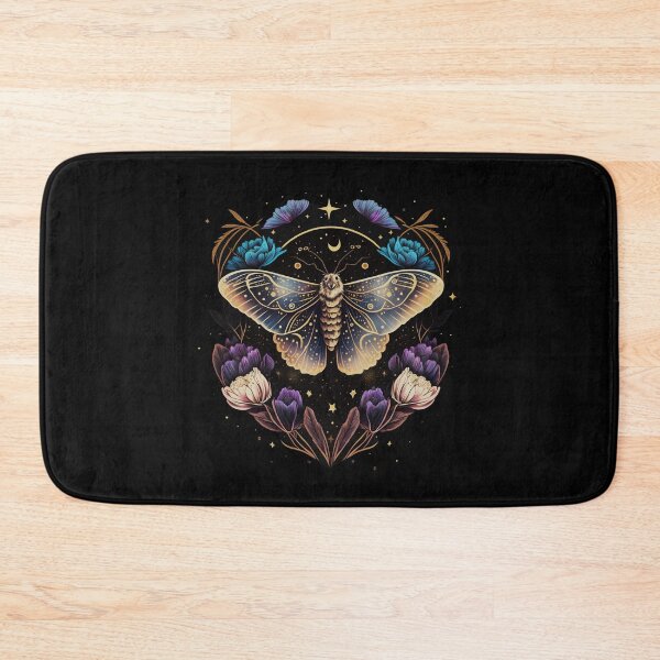 Item preview, Cosmic moth, moon, autumn crocus, nocturnal butterfly designed and sold by nitty-gritty.