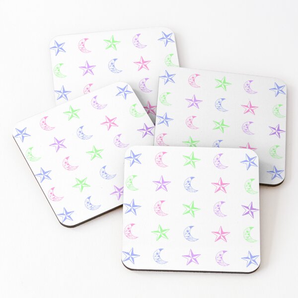 Item preview, retro stars and moon designed and sold by KacperStore.