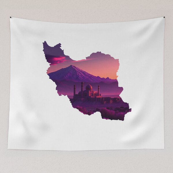 Item preview, Iran map and landscape designed and sold by landscapeworlds.