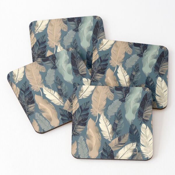 Item preview, Feathers - Khaki, navy, white, gray, black designed and sold by Highlandkings.