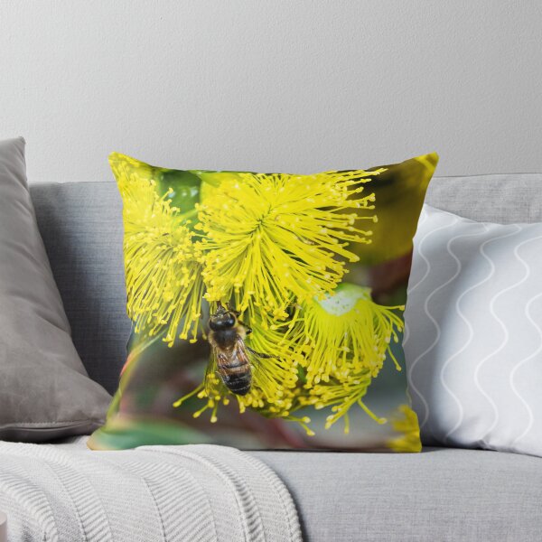Item preview, Bee polinating yellow flowers designed and sold by Images by Chris de Blank.