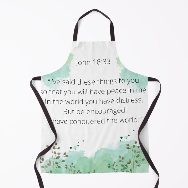 Item preview, John 16:33 watercolor Bible verse designed and sold by GracefulGems.
