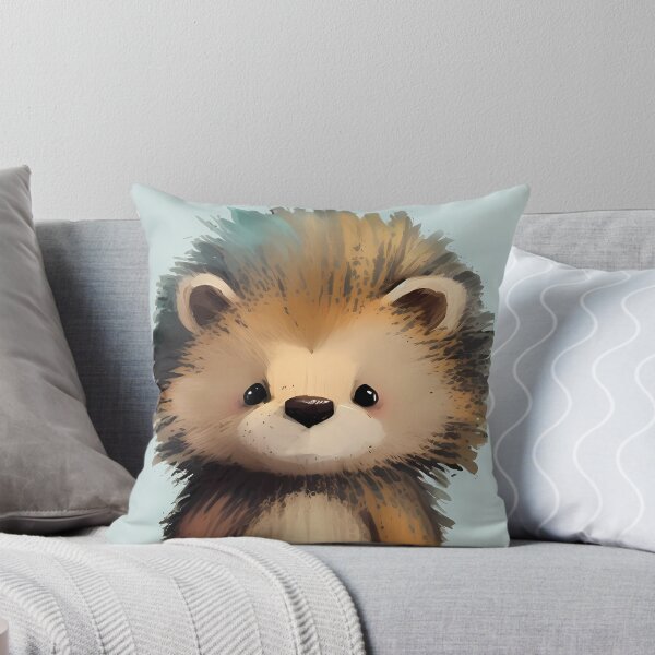 Item preview, Nursery Lion Pillow (Blue) designed and sold by TonizToonz.