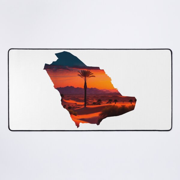 Item preview, Saudi Arabia map and landscape designed and sold by landscapeworlds.