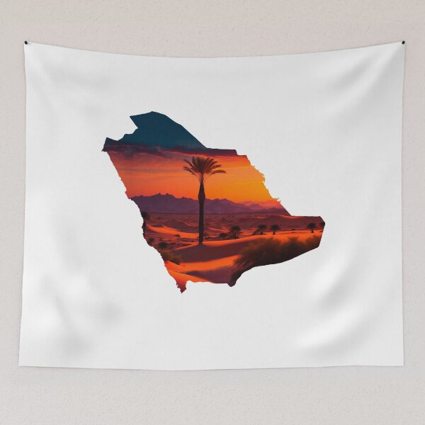 Item preview, Saudi Arabia map and landscape designed and sold by landscapeworlds.