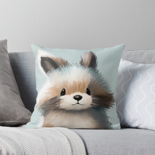 Item preview, Nursery Bunny Pillow (Blue) designed and sold by TonizToonz.