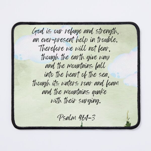 Item preview, Psalm 46:1-3 watercolor Bible verses designed and sold by GracefulGems.