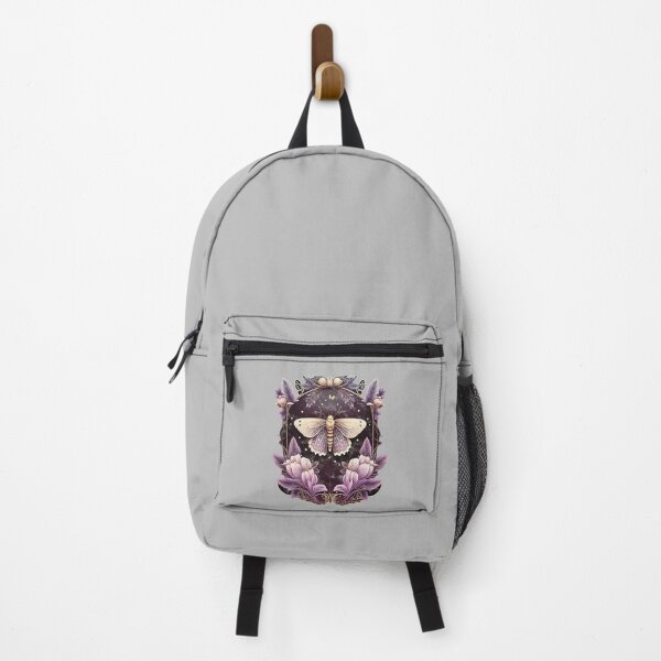 Item preview, Moth, Art Deco, purple, autumn crocus, nocturnal butterfly, distressed designed and sold by nitty-gritty.