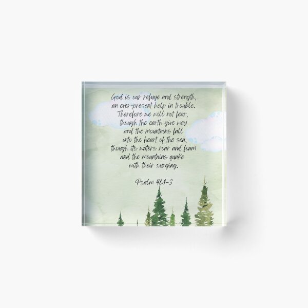 Item preview, Psalm 46:1-3 watercolor Bible verses designed and sold by GracefulGems.