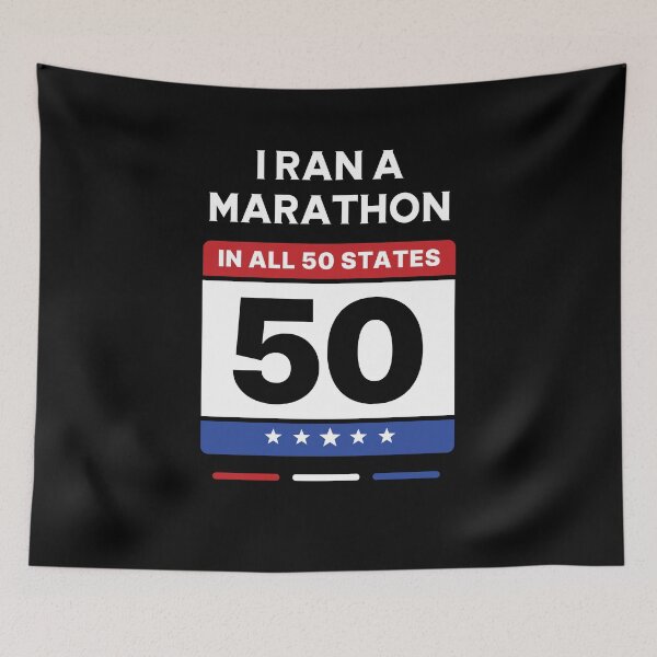 Item preview, I Ran a Marathon in all 50 States 50 State Marathon Challenge designed and sold by Uppercase Tees.