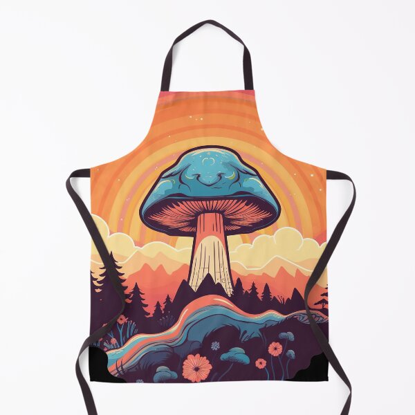 Item preview, Retro Mushroom Psychedelic Shroom Art designed and sold by Trippinink-.