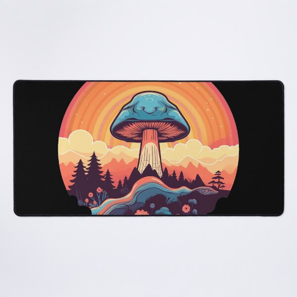 Item preview, Retro Mushroom Psychedelic Shroom Art designed and sold by Trippinink-.