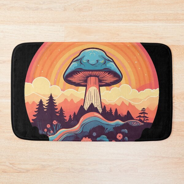 Item preview, Retro Mushroom Psychedelic Shroom Art designed and sold by Trippinink-.