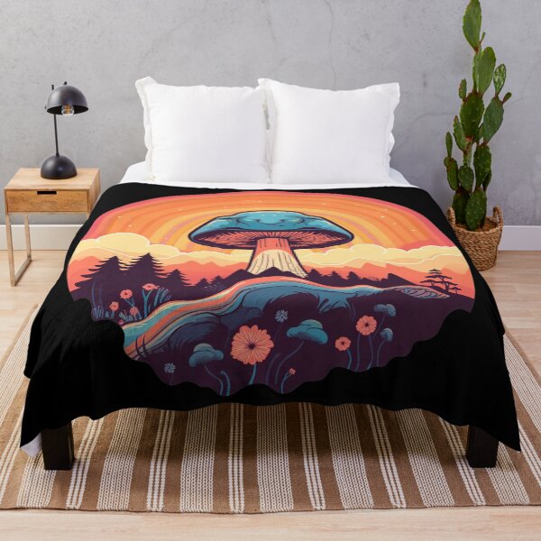 Item preview, Retro Mushroom Psychedelic Shroom Art designed and sold by Trippinink-.