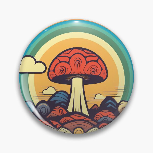 Item preview, Psychedelic Mushroom Retro Shroom Art designed and sold by Trippinink-.