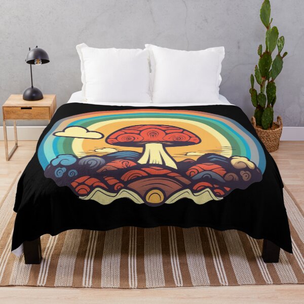 Item preview, Psychedelic Mushroom Retro Shroom Art designed and sold by Trippinink-.