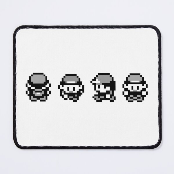 Item preview, Red and Friends (Gray version) - Gameboy Character - Retro pixel art designed and sold by ItsRetro90s.