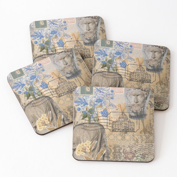 Item preview, Vintage scrapbook collage wanderlust  designed and sold by teaforesting.