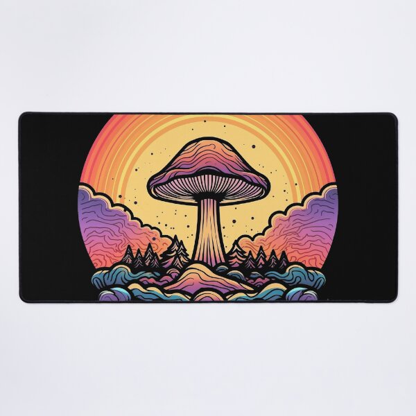 Item preview, Psychedelic Shroom Mushroom Retro Art designed and sold by Trippinink-.