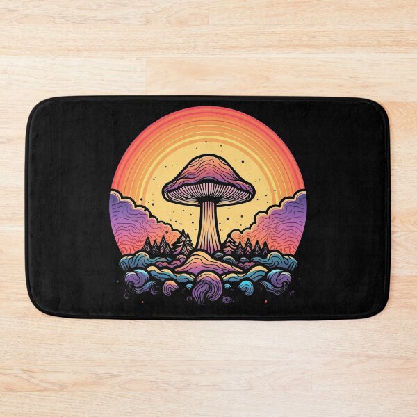 Item preview, Psychedelic Shroom Mushroom Retro Art designed and sold by Trippinink-.