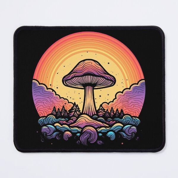 Item preview, Psychedelic Shroom Mushroom Retro Art designed and sold by Trippinink-.