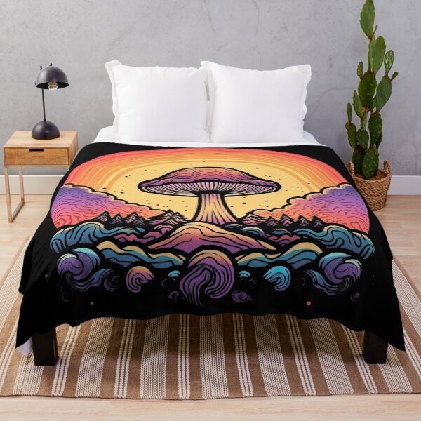 Item preview, Psychedelic Shroom Mushroom Retro Art designed and sold by Trippinink-.