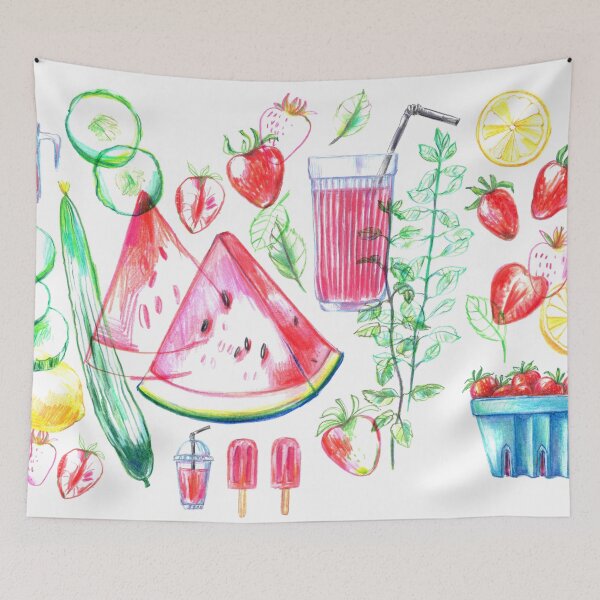 Item preview, Watermelon and strawberry smoothie drink recipe designed and sold by bokasin.