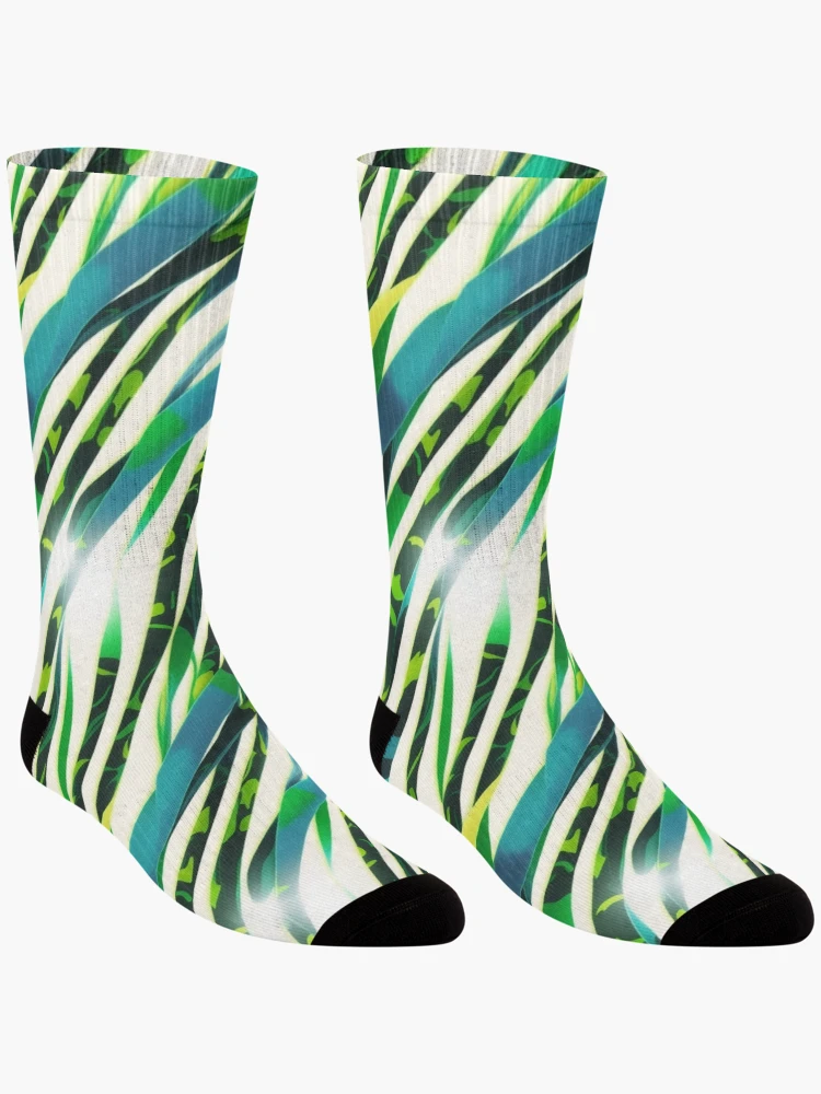 Thumbnail 3 of 5, Socks, Jungle Glass pattern designed and sold by Rothnaric.