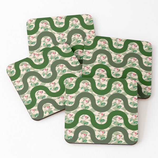 Item preview, Abstract waves and floral pattern v3 designed and sold by ThiagoSDantas.
