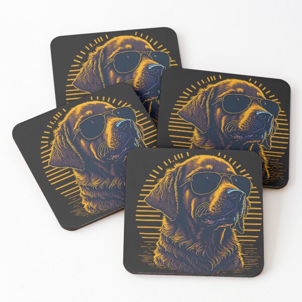 Item preview, golden retriever wearing sunglasses designed and sold by Fatkid11.