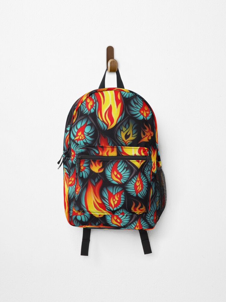 Thumbnail 1 of 3, Backpack, Tribal fire pattern designed and sold by Rothnaric.