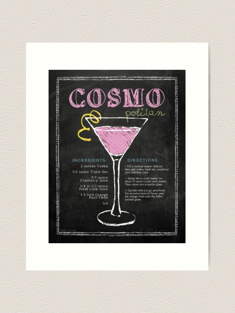 Espresso Martini Cocktail Print, Home Bar Poster Print, Kitchen