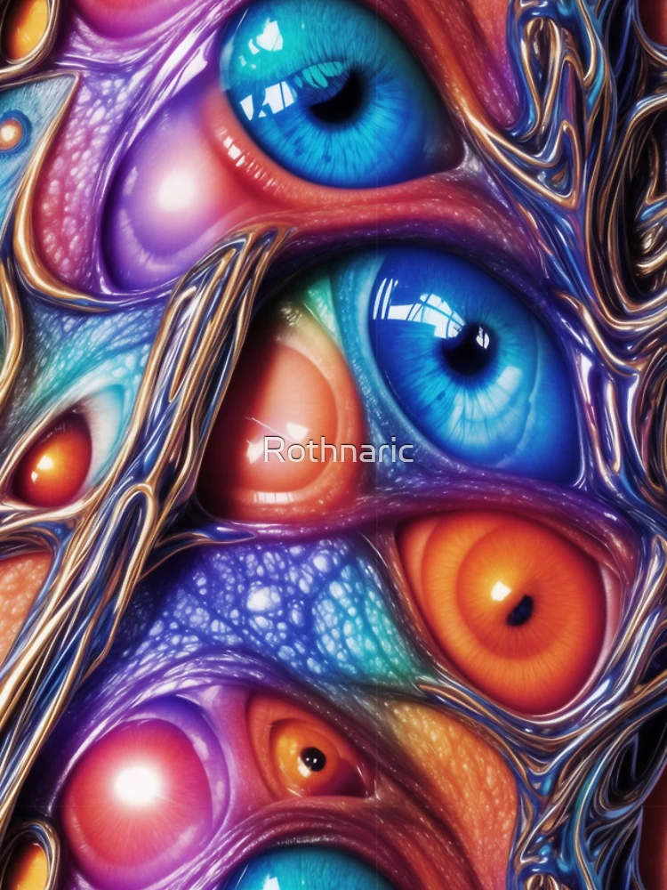 Aperçu 4 sur 4. Coque iPhone avec l'œuvre Wall of eyes pattern créée et vendue par Rothnaric.