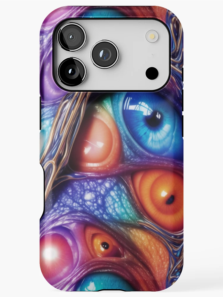 Aperçu 1 sur 4. Coque iPhone avec l'œuvre Wall of eyes pattern créée et vendue par Rothnaric.