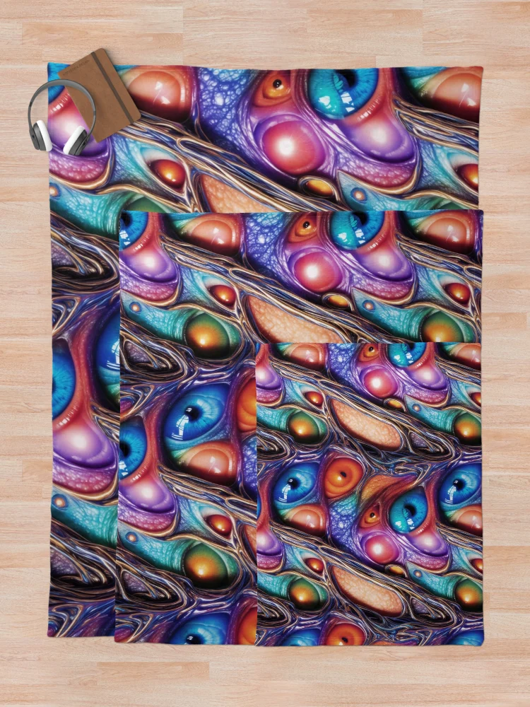 Imagen 5 de 6, Manta con la obra Wall of eyes pattern, diseñada y vendida por Rothnaric.