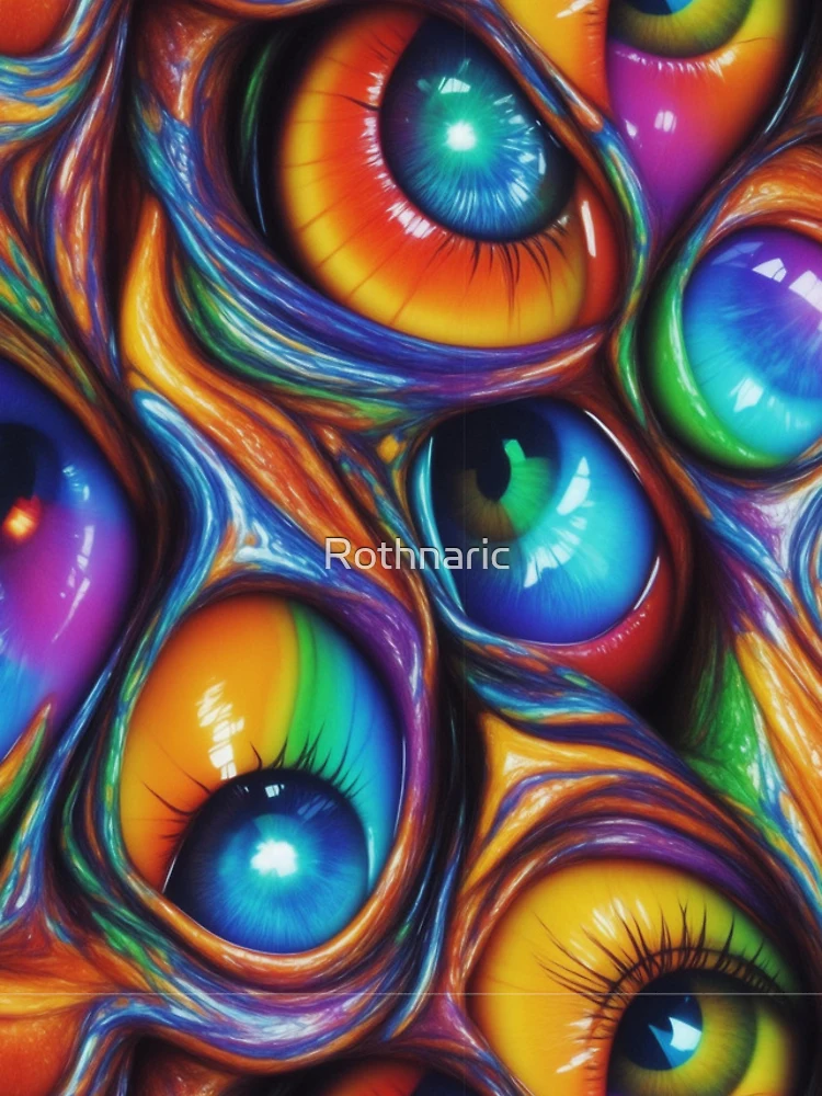 Thumbnail 4 of 4, iPhone Case, Abstract eyes pattern designed and sold by Rothnaric.