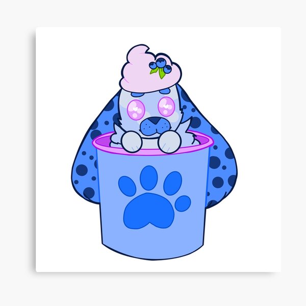 Disover Blueberry Fro-yo Pup Cup | Canvas Print