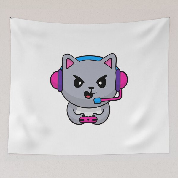 Item preview, gamer cat designed and sold by FloooKii.