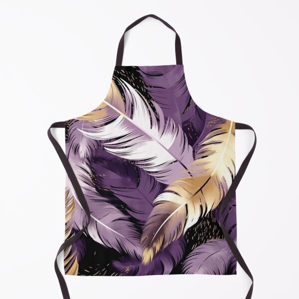 Aperçu de l'œuvre Feathers - Lavender, eggplant, ivory, gold, silver créée et vendue par Highlandkings.