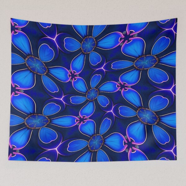 Item preview, Deep Blue Flower Pattern designed and sold by Patternflower.