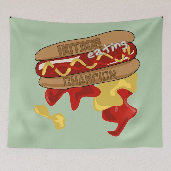 Item preview, The Ultimate Hotdog Eating Champion - Deliciously Messy Design designed and sold by Fun Funky Designs.